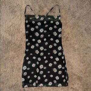 Full Tilt Black Floral Mini Dress